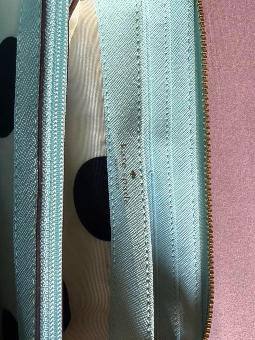 Kate Spade Blue Zip Around Wallet